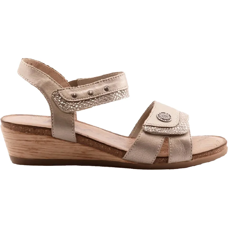 breathable sandals for running errands -Women's Remonte R4450-90 Giovanna 50 Fango/Silver Leather