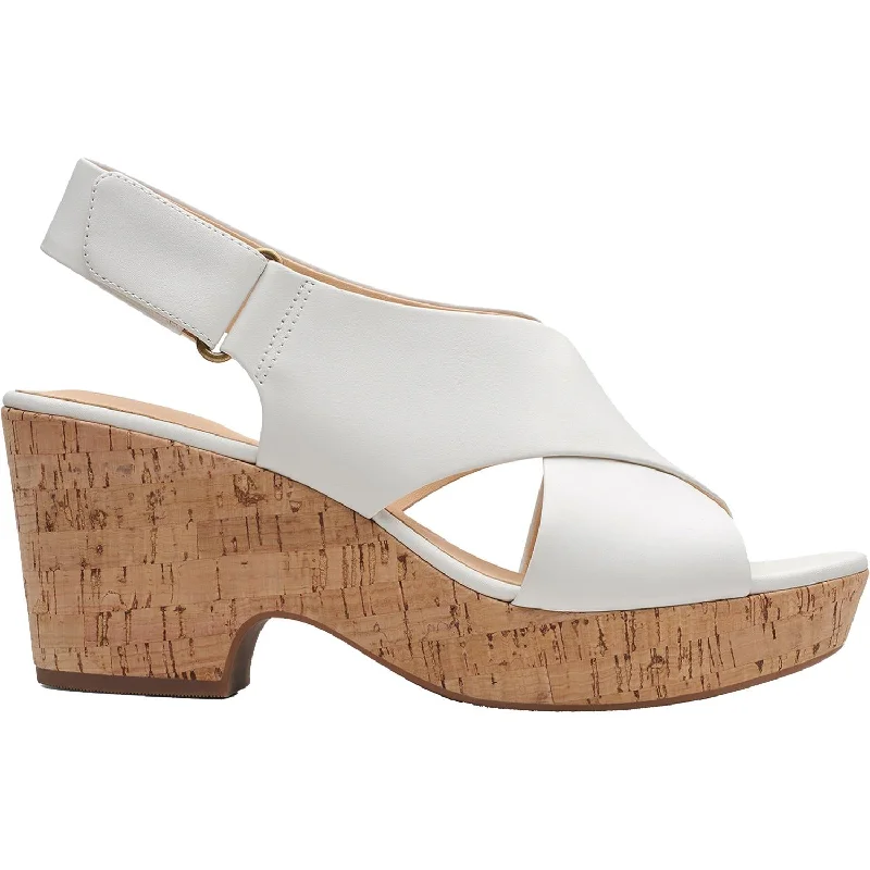 sandals for walking in warm, sunny conditionsWomen's Clarks Maritsa Lara White Leather