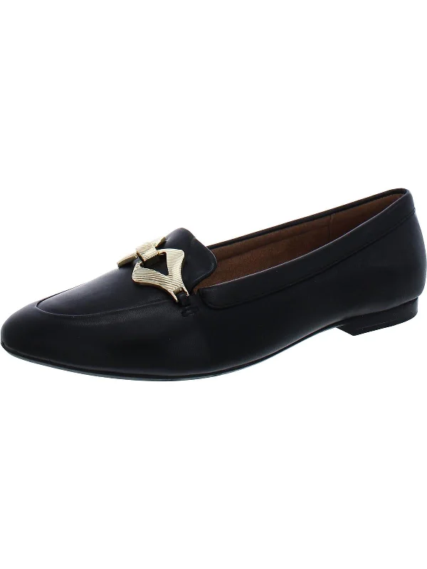 Leala Womens Leather Slip On Loafers