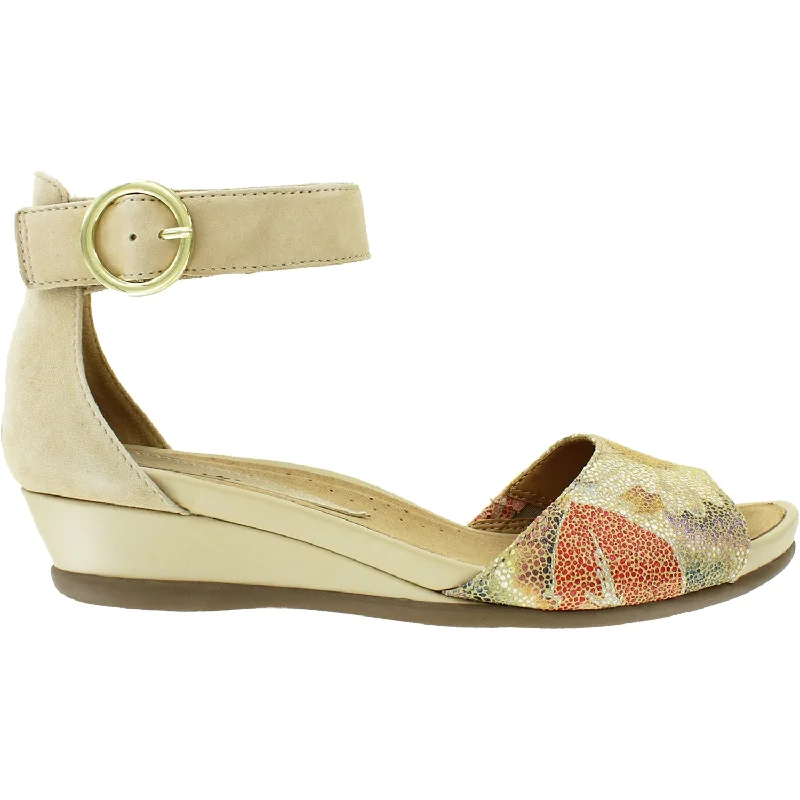 sandals for beachside relaxation all dayWomen's Earth Hera Beige Printed Leather