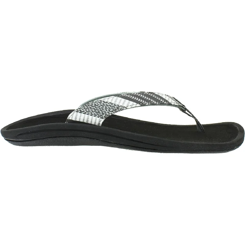 casual sandals for weekend getaways -Women's OluKai Kulapa Kai Poi/Kapa Stripe Synthetic