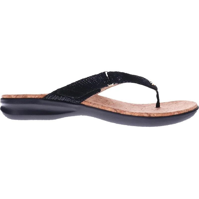 sandals for walking in hot weather with easeWomen's Revere Napoli Black Lizard Leather