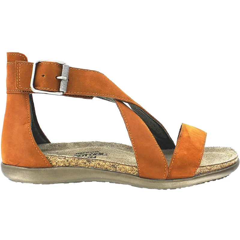 sandals with comfortable padding for beach walksWomen's Naot Rianna Hawaiian Brown Nubuck