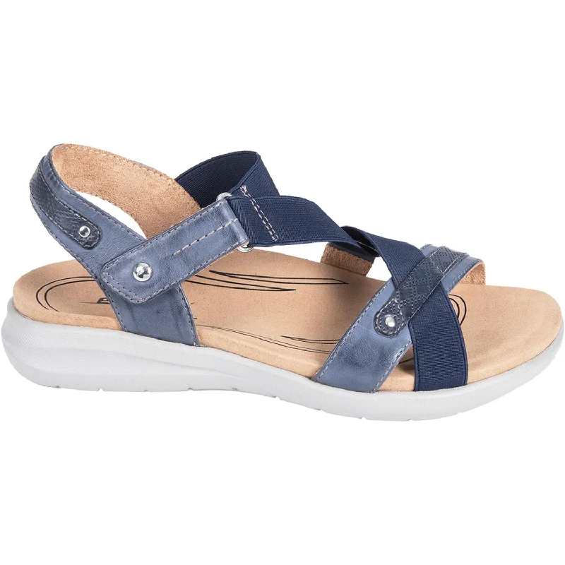 sandals with thick soles for outdoor activities -Women's Earth Bali Indigo Blue Leather