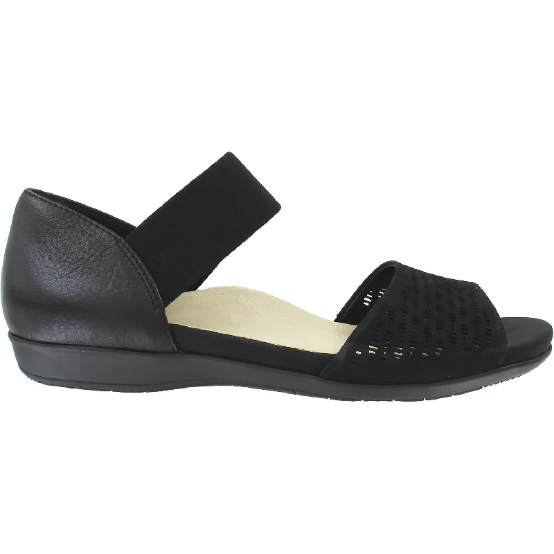 sandals with a soft footbed for ultimate comfortWomen's Earth Amora Black Nubuck